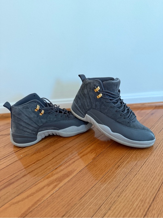 Jordan Other - Jordan Men's Charcoal Gray High-Top Sneakers with Gold Accents
